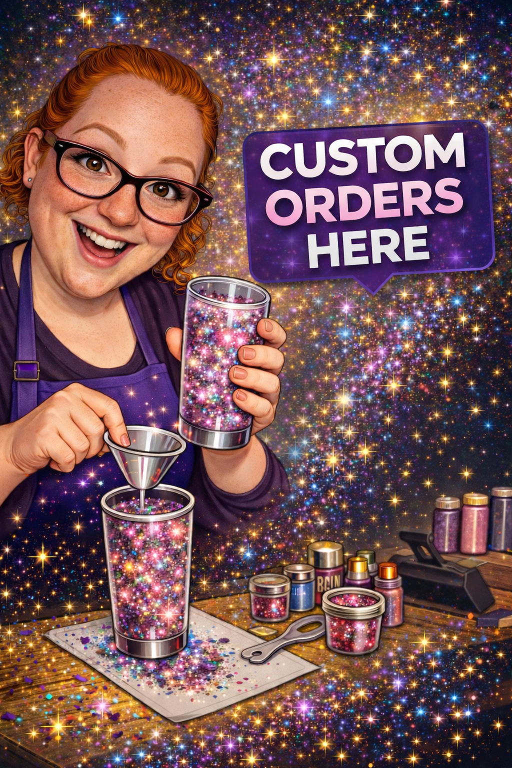 Custom Tumbler w/lid and straw