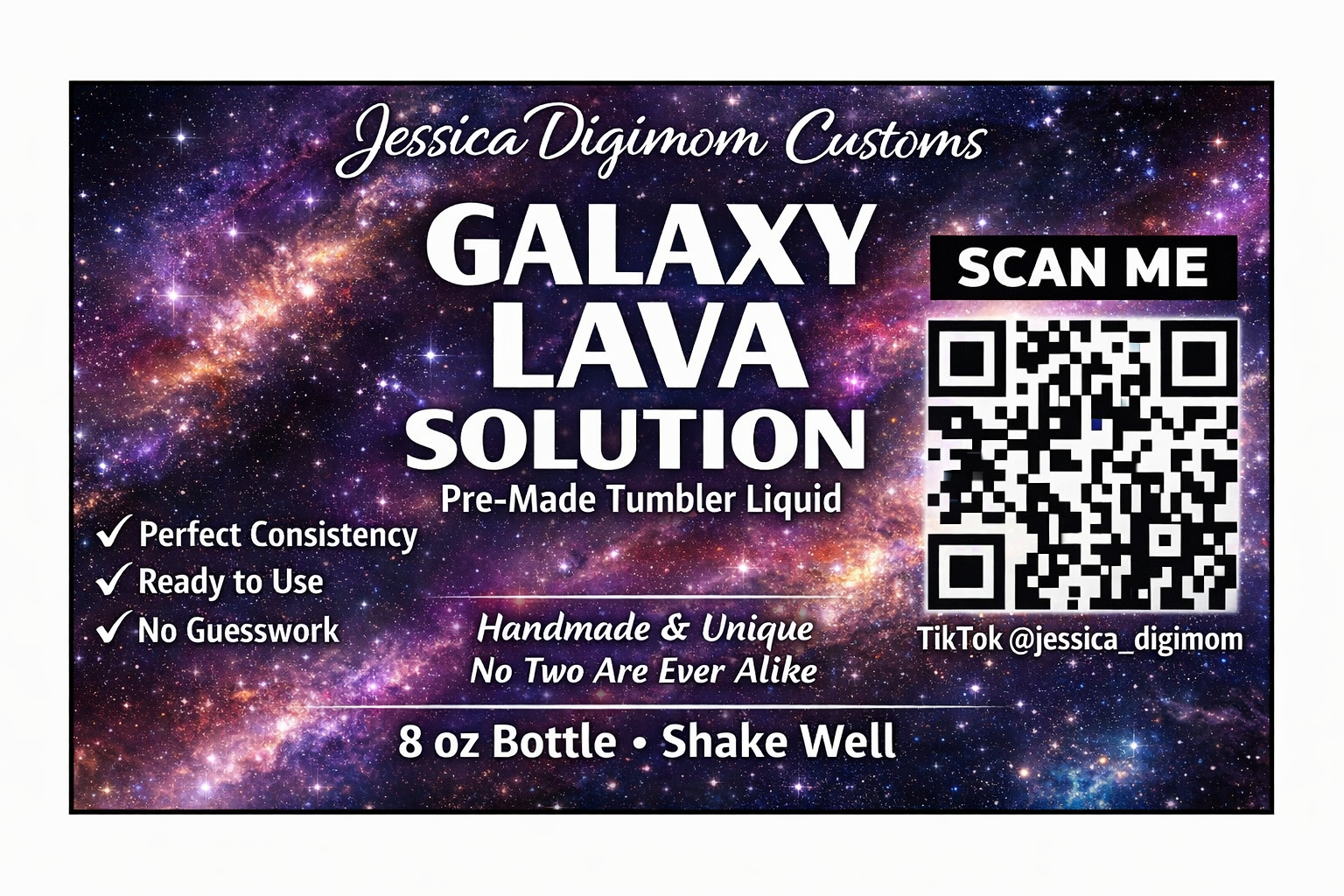 🌌 GALAXY LAVA SOLUTION – PRE-MADE TUMBLER LIQUID 8oz